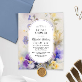 Bröllopsinbjudan i budget rustic watercolor-stil