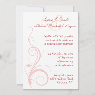 Bröllopsinbjudan i Champagne och  Inbjudningar