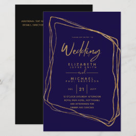 Bröllopsinbjudan i GULD i BUDGETEN Färg är modern