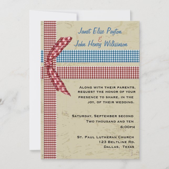 Bröllopsinbjudan i Land Inbjudningar (Framsida)