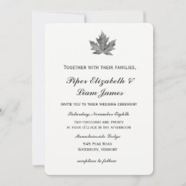 Bröllopsinbjudan i Löv Inbjudningar