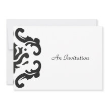 Bröllopsinbjudan i Snyggten Svarta och vita fläcka