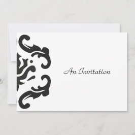 Bröllopsinbjudan i Snyggten Svarta och vita fläcka Inbjudningar