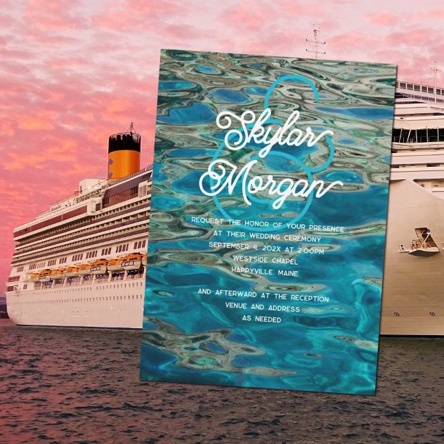 Bröllopsinbjudan i vatten inbjudningar (Skapare uppladdad)