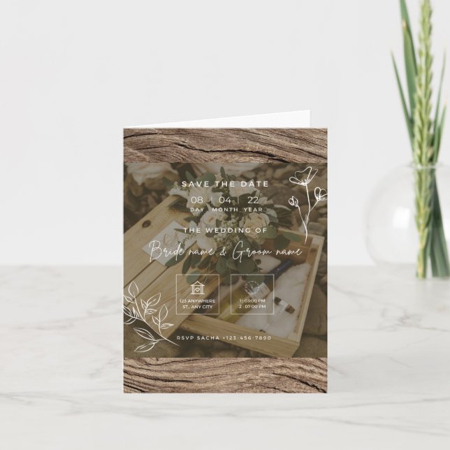 bröllopsinbjudan inbjudan (Framsida)