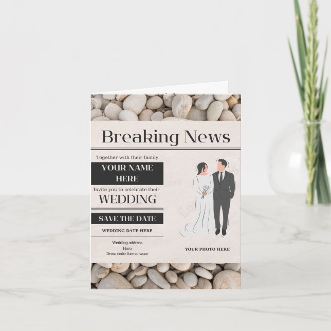 bröllopsinbjudan inbjudan (Framsida)