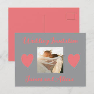 Bröllopsinbjudan Inbjudan Vykort