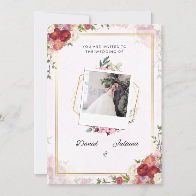 bröllopsinbjudan inbjudningar (Framsida)