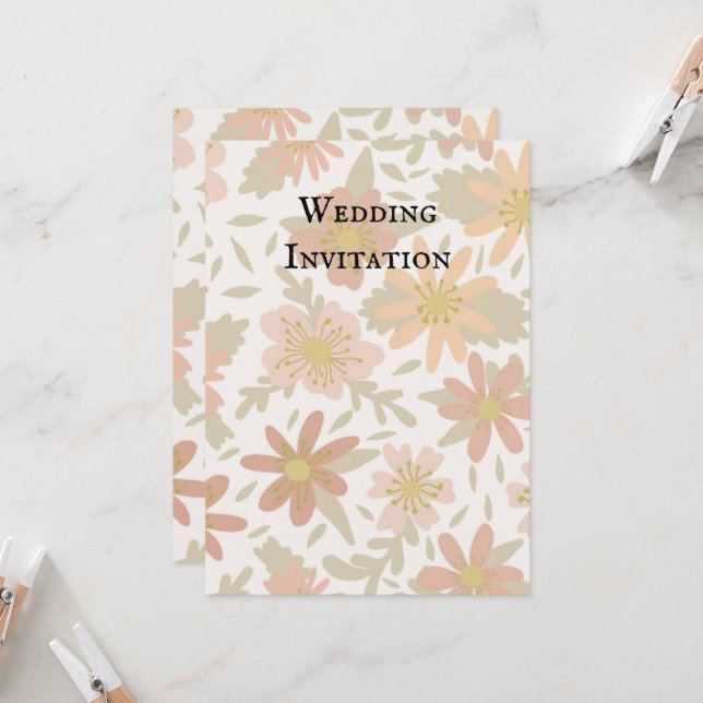 bröllopsinbjudan inbjudningar (Fram/Back In Situ)