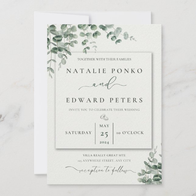 Bröllopsinbjudan Inbjudningar (Framsida)