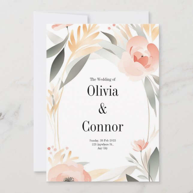 Bröllopsinbjudan Inbjudningar (Framsida)