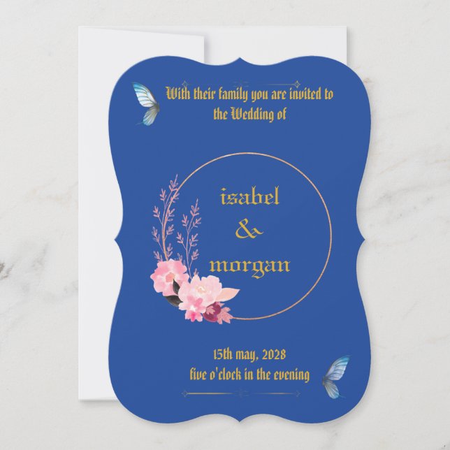 bröllopsinbjudan inbjudningar (Framsida)