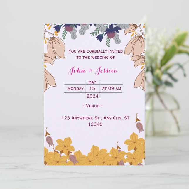 Bröllopsinbjudan Inbjudningar (Stående Fram)