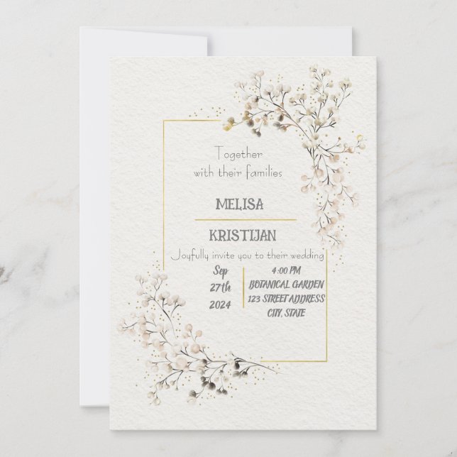 Bröllopsinbjudan Inbjudningar (Framsida)