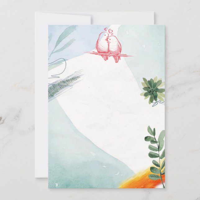 bröllopsinbjudan inbjudningar (Framsida)