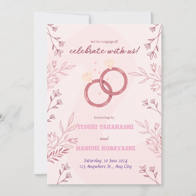 Bröllopsinbjudan Inbjudningar (Framsida)