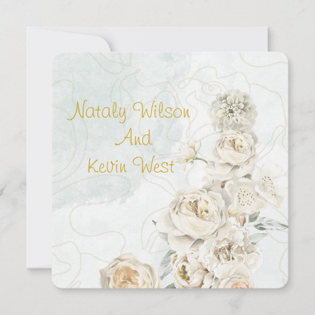 bröllopsinbjudan inbjudningar (Framsida)