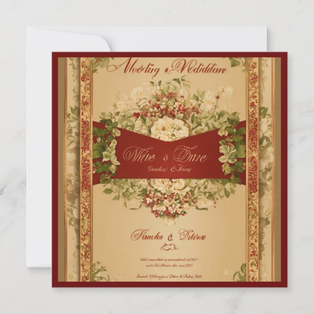 bröllopsinbjudan inbjudningar (Framsida)