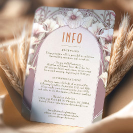 Bröllopsinbjudan INFO Vintage Art Nouveau av Mucha Inbjudningar