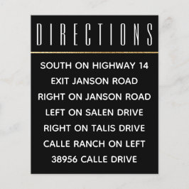 Bröllopsinbjudan Infoga kort Elegant Guld och svar