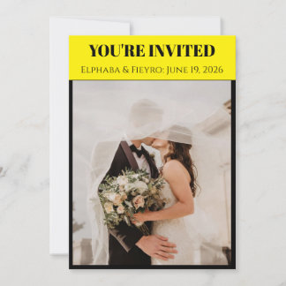 Bröllopsinbjudan inspirerad av Playbill Inbjudningar