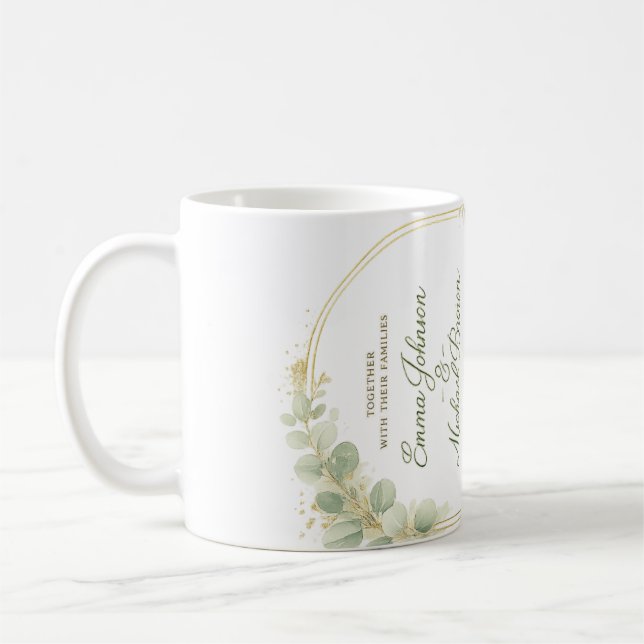 bröllopsinbjudan kaffemugg (Vänster)