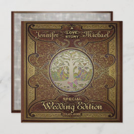 Bröllopsinbjudan - Kärlek Story Romantic Inbjudningar