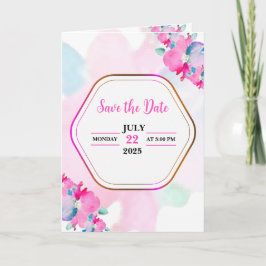 Bröllopsinbjudan kort vikta semesterkort