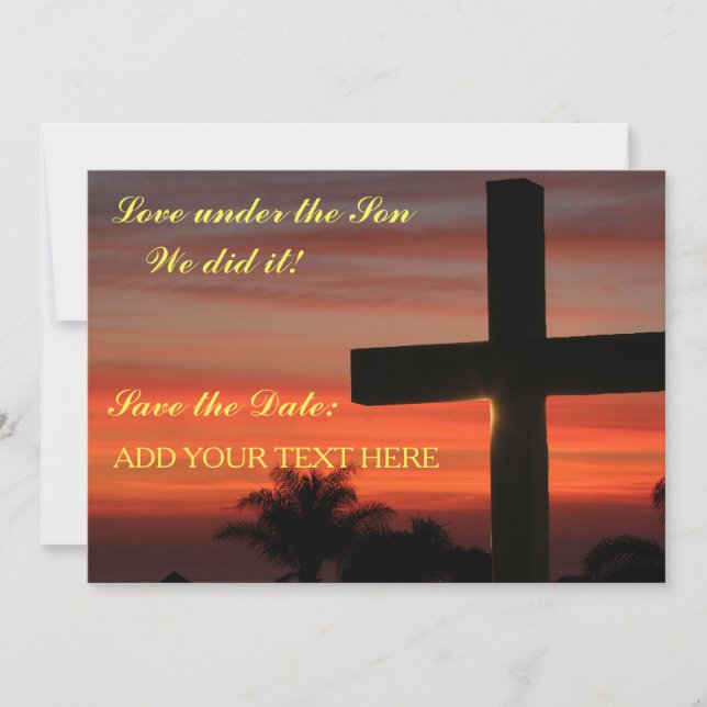 Bröllopsinbjudan Kristna datum för sparande Inbjudningar (Framsida)