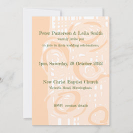 Bröllopsinbjudan Kulturmosaik Rosa Inbjudningar