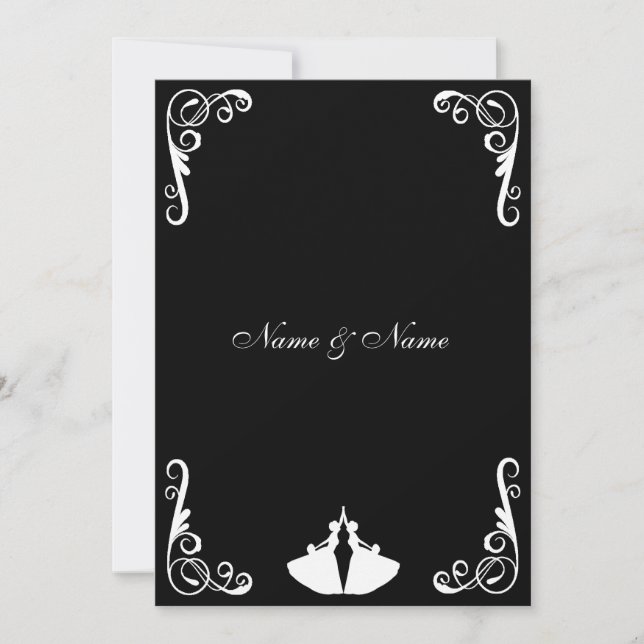 Bröllopsinbjudan - Lesbisk - två brider Inbjudningar (Framsida)