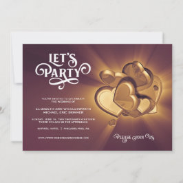 Bröllopsinbjudan Let's Party Meddelande