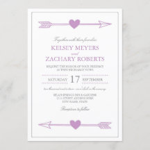 Bröllopsinbjudan/Lilac och Grått