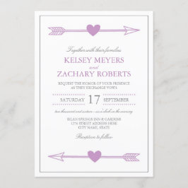 Bröllopsinbjudan/Lilac och Grått Inbjudningar