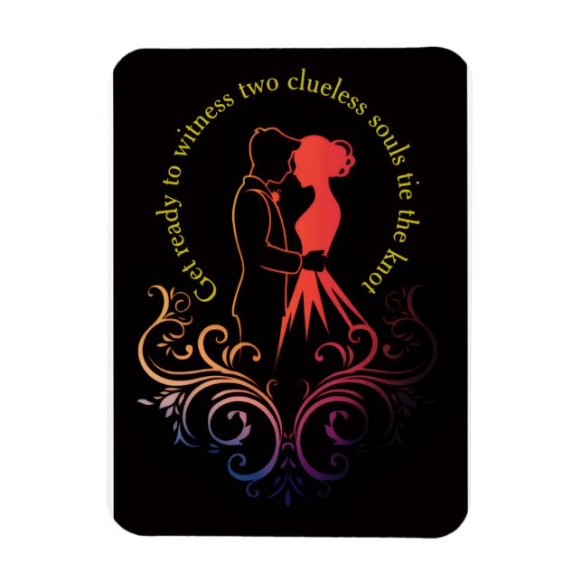 Bröllopsinbjudan Magnet (Vertikal)