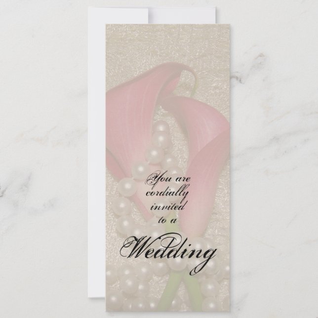 Bröllopsinbjudan med Calla Liljor Inbjudningar (Framsida)