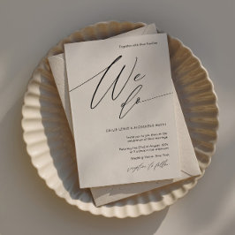 Bröllopsinbjudan med Elegant Calligraphy-teckensni Inbjudningar