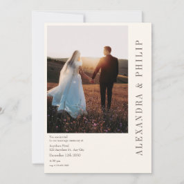 Bröllopsinbjudan med Elegant Typografi Inbjudningar