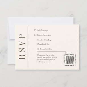 Bröllopsinbjudan med Elegant Typography OSA Kort