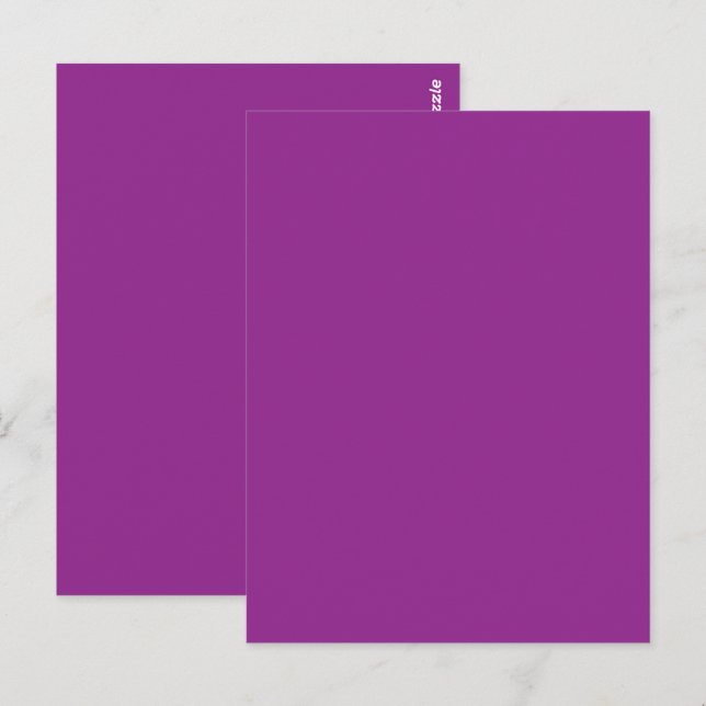 Bröllopsinbjudan med fet Magenta med minimal Stil Vykort (Fram/baksida)
