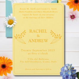 Bröllopsinbjudan med fetstil inbjudningar