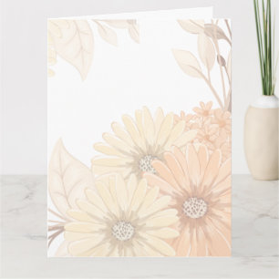 Bröllopsinbjudan med pastellfärgad blomdesign tack kort