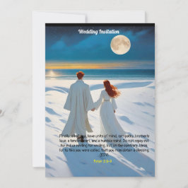 Bröllopsinbjudan med Peter 3:8-9 Inbjudningar