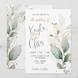 Bröllopsinbjudan med QR-OSA Inbjudningar