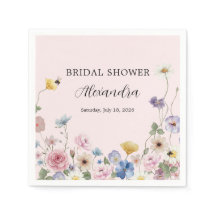 Bröllopsinbjudan med rosablommiga vildblommor