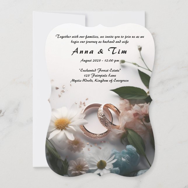 Bröllopsinbjudan med stil och elegans inbjudningar (Framsida)