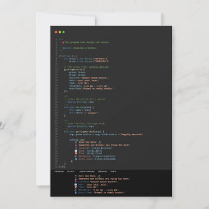 Bröllopsinbjudan med tema Programmerare Utvecklare Inbjudningar