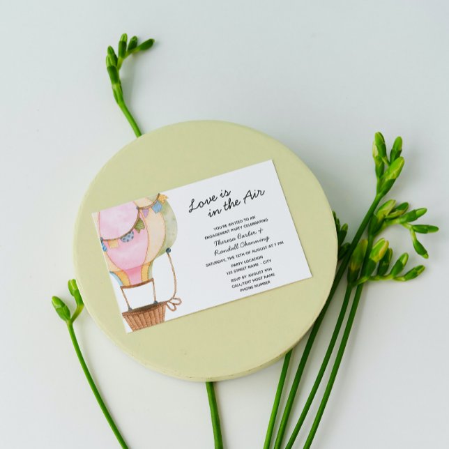 Bröllopsinbjudan med varmluftsballong inbjudningar (Skapare uppladdad)