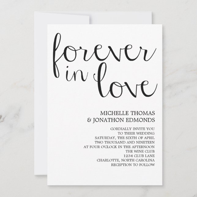 Bröllopsinbjudan| Mod Pen Inbjudningar (Framsida)