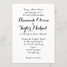 Bröllopsinbjudan *Modern Classic* Inbjudningar